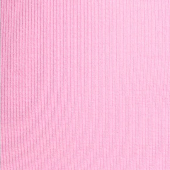 $395 ATM Long Sleeve Turtleneck Mini Dress pink ribbed sweater bodycon - Picture 4 of 9